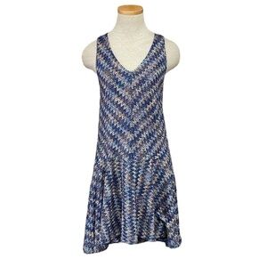 Anthropologie Maeve Sweater Dress Women's XS Extra Small Blue Sleeveless Midi
